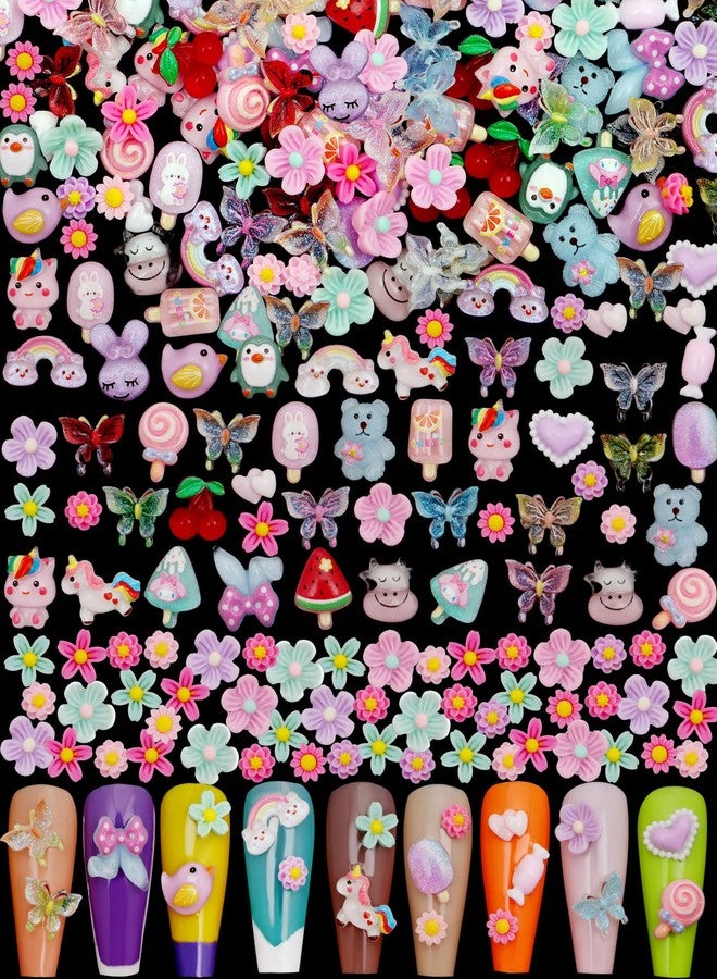 TAMHOO Pack of 250pcs Cute & Sweet 3D Nail Charms for Acrylic Nails, Perfect for Nail Art Decorations & DIY Accessories(Style G) - Image 1